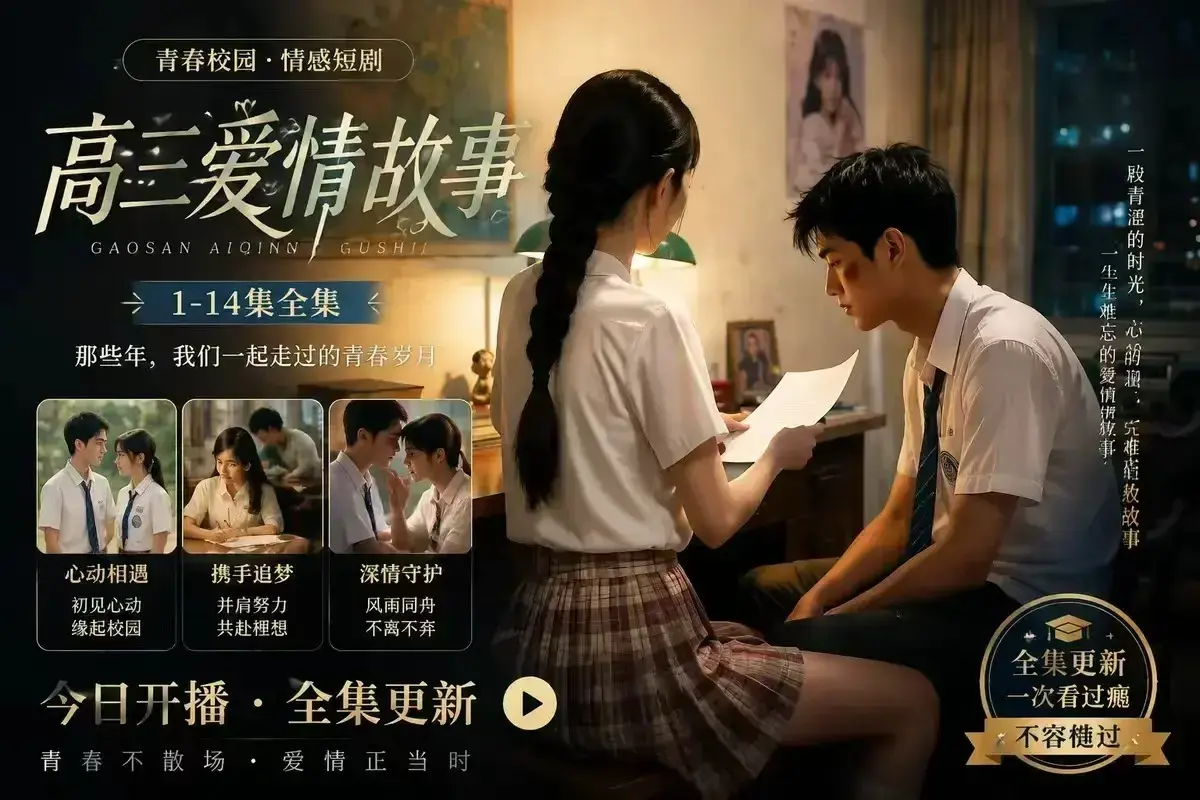 AI校园短剧《B中爱情故事》未删减完整版 - 误会篇4KHDR高清观看 - 百度网盘在线秒存