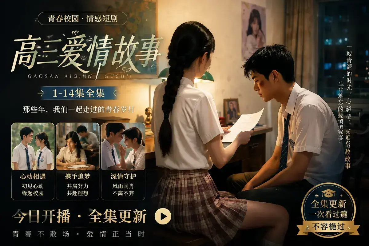 《AI短剧：B中爱情故事》全集免费看-相识篇暗恋篇4K超清未删减版-夸克网盘极速秒存-极光影院在线播放B中爱情故事带你重返十七岁